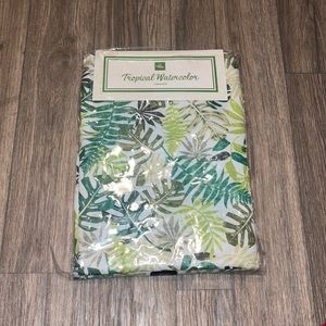 Tropical watercolor tablecloth 70”round 178cm New